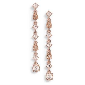 Givency Linear Drop Earring Rose Gold